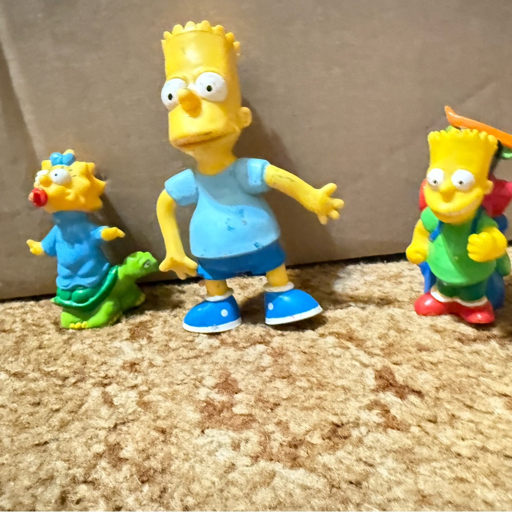 Vintage 1990 Burger King The Simpsons Camping Trip Toy Lot